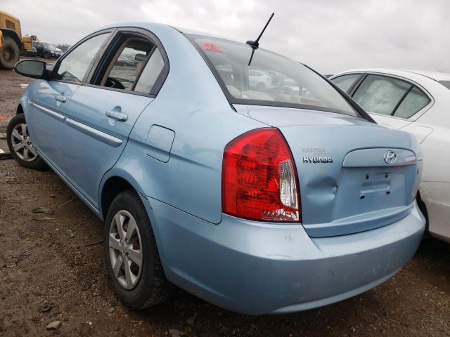 KMHCN46C29U356555 - 2009 HYUNDAI ACCENT GLS BLUE photo 2