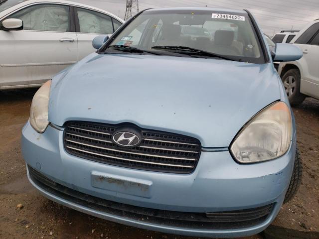 KMHCN46C29U356555 - 2009 HYUNDAI ACCENT GLS BLUE photo 5