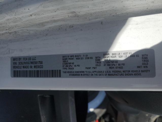 3C6LRVDG7ME561758 - 2021 RAM PROMASTER 2500 HIGH 白色 照片 24