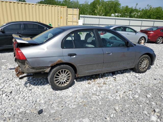 2HGES15575H593256 - 2005 HONDA CIVIC LX GRAY photo 3