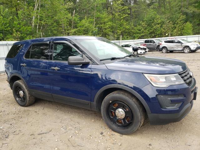 1FM5K8AR6HGD72162 - 2017 FORD EXPLORER POLICE INTERCEPTOR BLUE photo 4