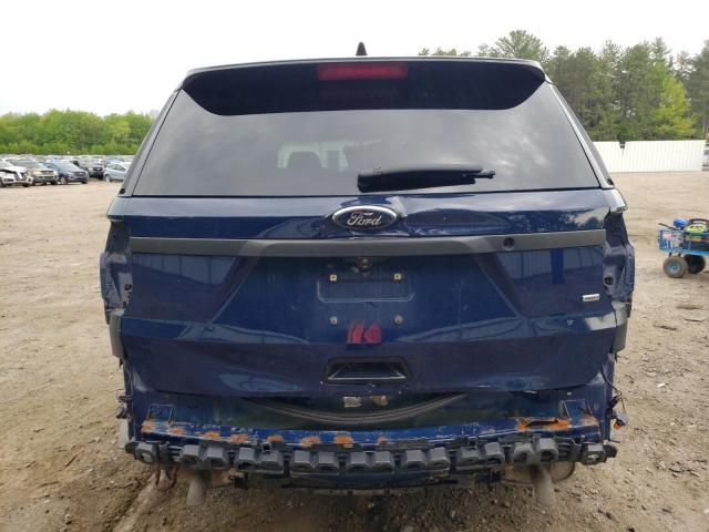1FM5K8AR6HGD72162 - 2017 FORD EXPLORER POLICE INTERCEPTOR BLUE photo 6