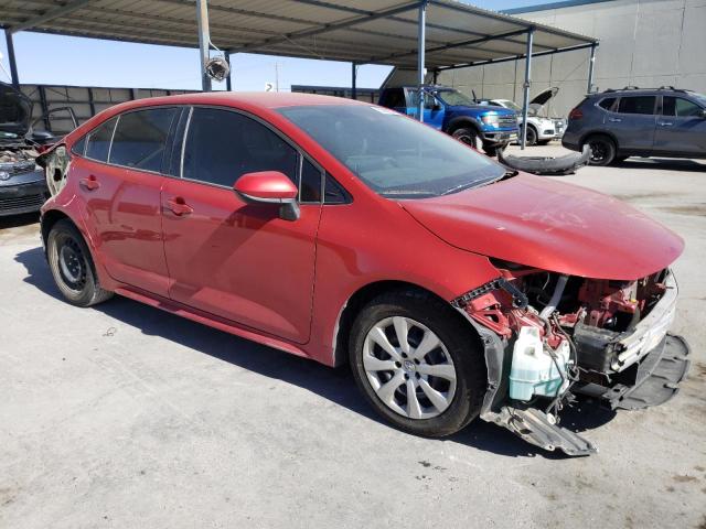 5YFEPRAE0LP122075 - 2020 TOYOTA COROLLA LE RED photo 4