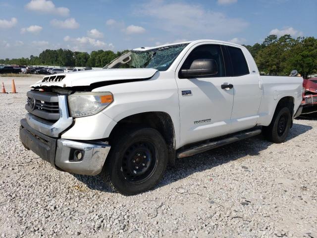 5TFRY5F18EX155715 - 2014 TOYOTA TUNDRA DOUBLE CAB SR/SR5 WHITE photo 1