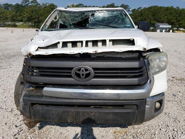 5TFRY5F18EX155715 - 2014 TOYOTA TUNDRA DOUBLE CAB SR/SR5 WHITE photo 5