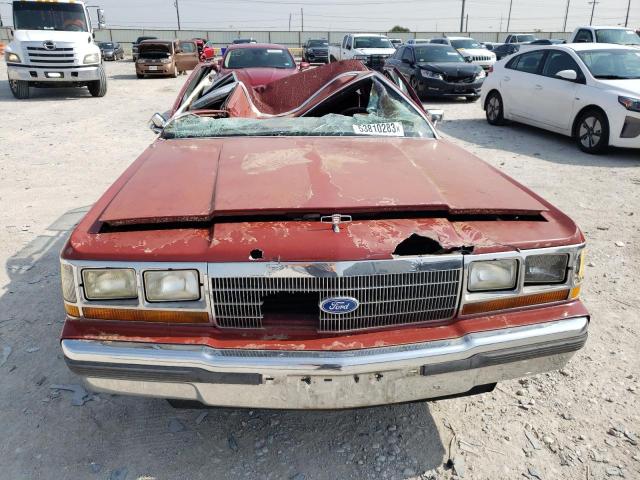 2FABPB74FKX159121 - 1989 FORD LTD CROWN MAROON photo 5