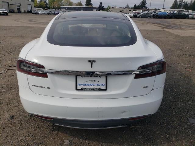 5YJSA1DN0DFP13487 - 2013 TESLA MODEL S WHITE photo 6