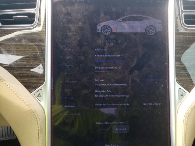 5YJSA1DN0DFP13487 - 2013 TESLA MODEL S WHITE photo 9