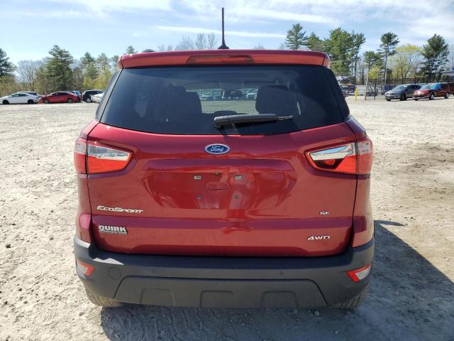 MAJ6S3GL3KC280882 - 2019 FORD ECOSPORT SE წითელი ფოტო 6