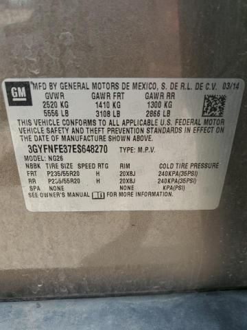 3GYFNFE37ES648270 - 2014 CADILLAC SRX PERFORMANCE COLLECTION Бежевый фото 13