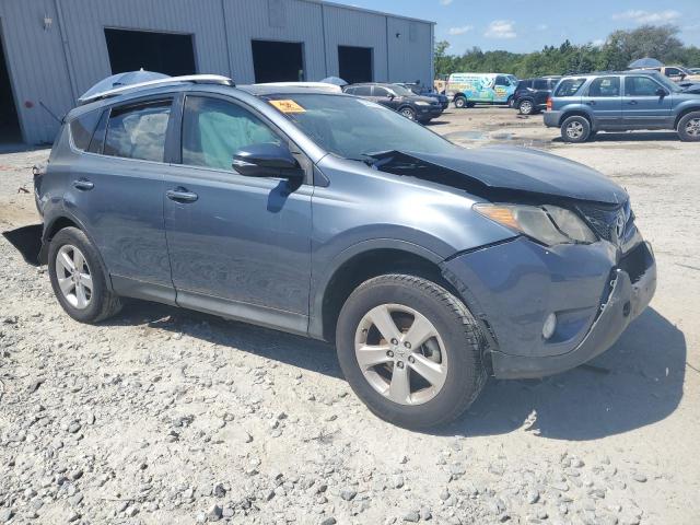 2T3WFREV5EW073370 - 2014 TOYOTA RAV4 XLE BLUE photo 4