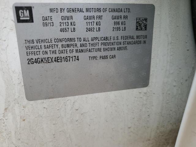 2G4GK5EX4E9167174 - 2014 BUICK REGAL 白色 照片 12