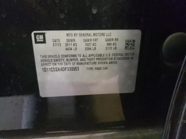 1G11C5SA4DF339953 - 2013 CHEVROLET MALIBU 1LT BLACK photo 13