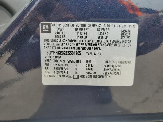 3GYFNCE32ES581785 - 2014 CADILLAC SRX PERFORMANCE COLLECTION Көк фото 13