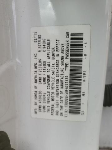 19UUB2F56FA021630 - 2015 ACURA TLX TECH WHITE photo 13