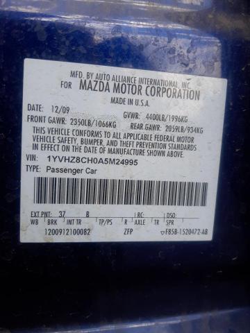 1YVHZ8CH0A5M24995 - 2010 MAZDA 6 I BLUE photo 13