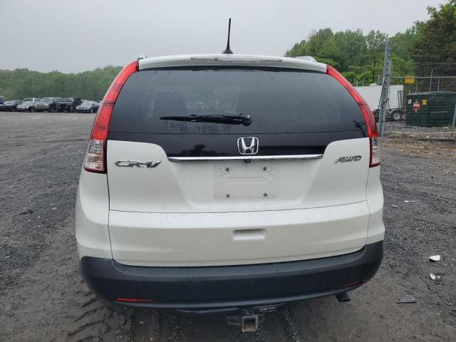 5J6RM4H72EL000215 - 2014 HONDA CR-V EXL WHITE photo 6