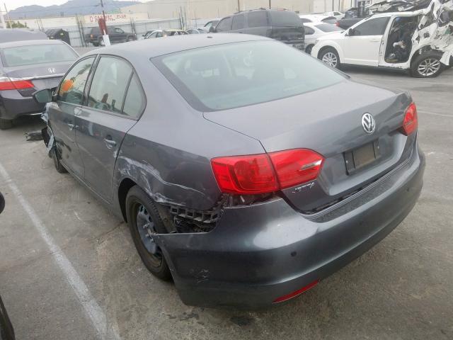 3VW2K7AJ3CM394269 - 2012 VOLKSWAGEN JETTA BASE Boz foto 3