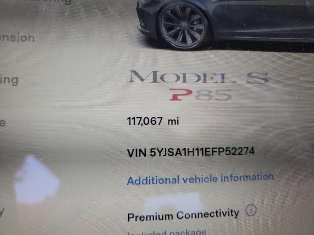 5YJSA1H11EFP52274 - 2014 TESLA MODEL S Boz foto 9