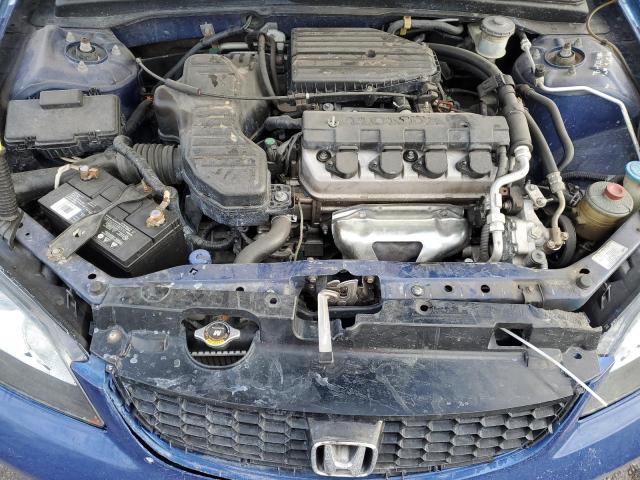 2HGES16314H576254 - 2004 HONDA CIVIC DX VP BLUE photo 11
