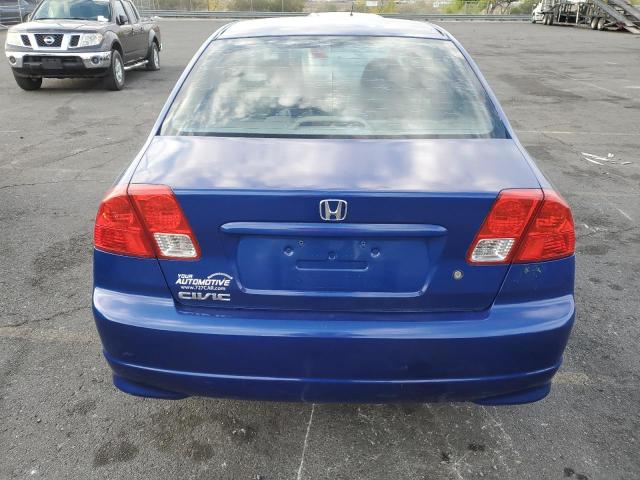 2HGES16314H576254 - 2004 HONDA CIVIC DX VP BLUE photo 6