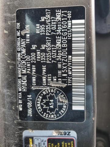 5XYZUDLB0EG160171 - 2014 HYUNDAI SANTA FE S TAN photo 14