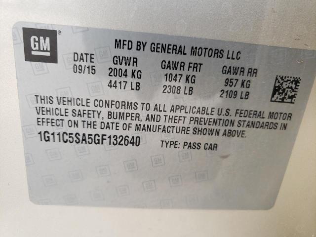 1G11C5SA5GF132640 - 2016 CHEVROLET MALIBU LIM LT 金色 照片 12