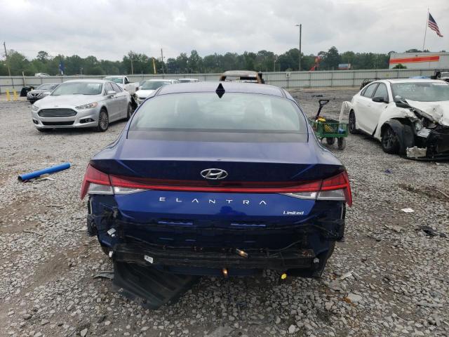 5NPLP4AG2NH083727 - 2022 HYUNDAI ELANTRA LIMITED BLUE photo 6