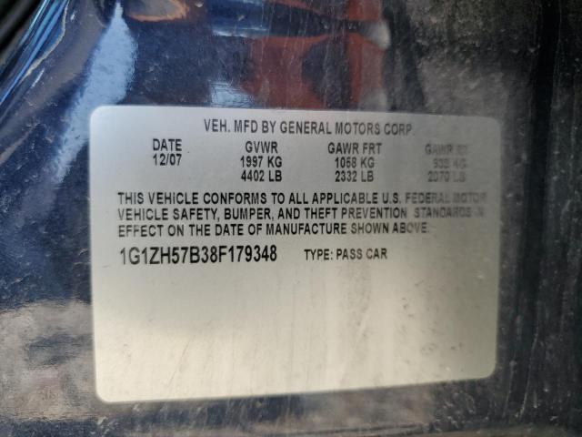 1G1ZH57B38F179348 - 2008 CHEVROLET MALIBU 1LT 蓝色 照片 12