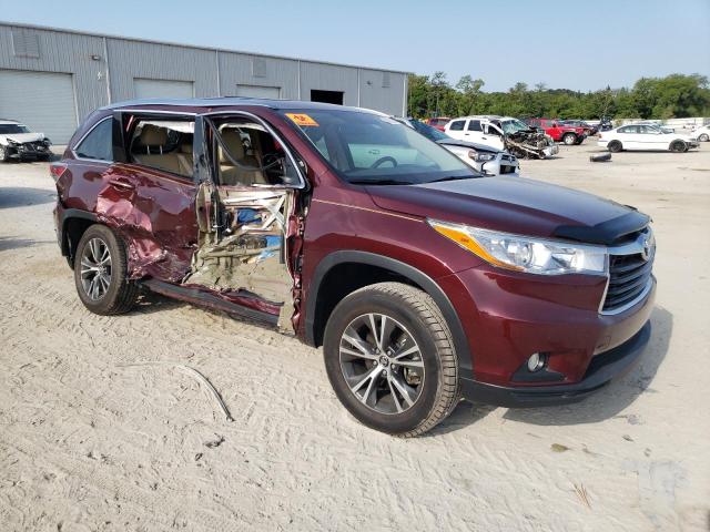 5TDKKRFH4GS175184 - 2016 TOYOTA HIGHLANDER XLE MAROON photo 4
