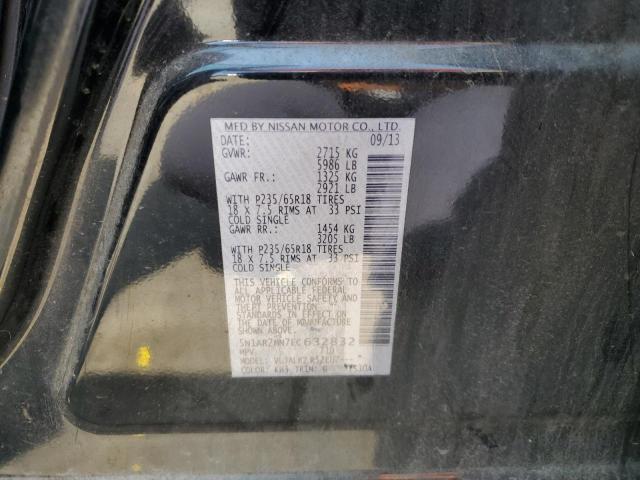 5N1AR2MN7EC632832 - 2014 NISSAN PATHFINDER S BLACK photo 13