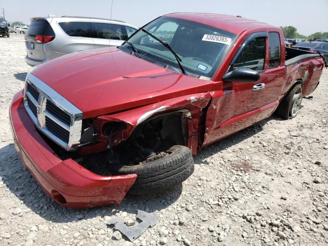 1D7HW42P77S103715 - 2007 DODGE DAKOTA SLT RED photo 1