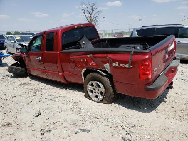 1D7HW42P77S103715 - 2007 DODGE DAKOTA SLT RED photo 2