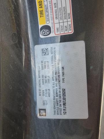 1G1FJ1R67J0128282 - 2018 CHEVROLET CAMARO ZL1 GRAY photo 13