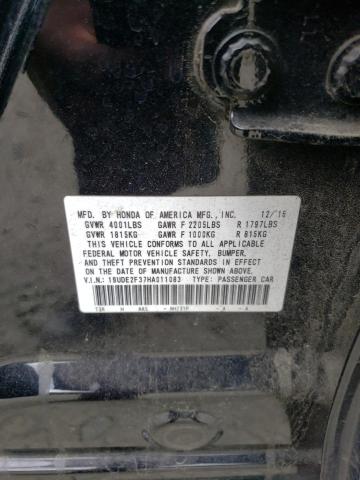 19UDE2F37HA011083 - 2017 ACURA ILX BASE WATCH PLUS BLACK photo 12