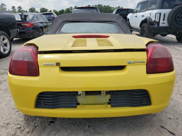 JTDFR320820049738 - 2002 TOYOTA MR2 SPYDER YELLOW photo 6