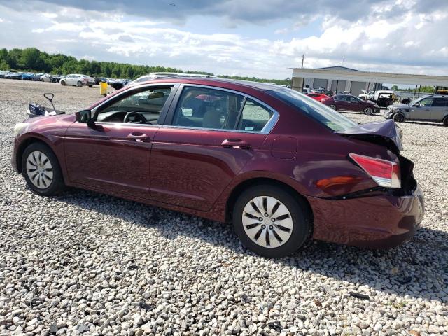 1HGCP2F39AA192487 - 2010 HONDA ACCORD LX MAROON photo 2