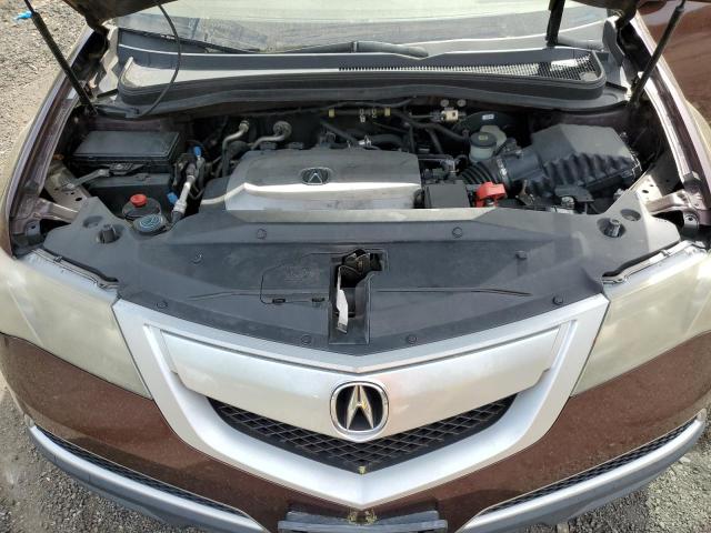 2HNYD2H66AH518987 - 2010 ACURA MDX TECHNOLOGY BURGUNDY photo 12