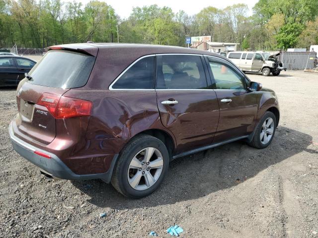 2HNYD2H66AH518987 - 2010 ACURA MDX TECHNOLOGY BURGUNDY photo 3