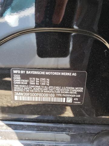 3MW39FS00P8D08169 - 2023 BMW 330XE Czarny zdjęcie 12