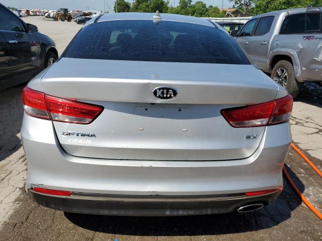 5XXGU4L33GG111280 - 2016 KIA OPTIMA EX SILVER photo 6