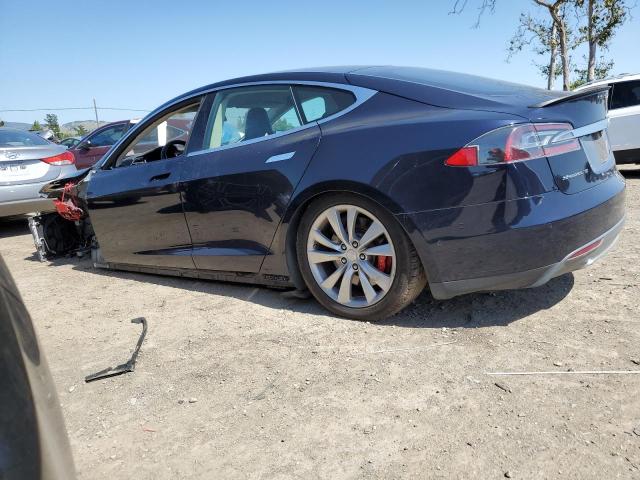 5YJSA1H15EFP58059 - 2014 TESLA MODEL S ლურჯი ფოტო 2