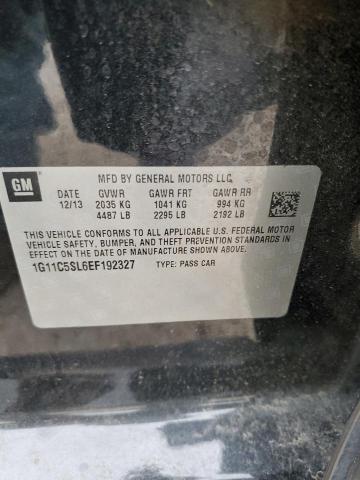 1G11C5SL6EF192327 - 2014 CHEVROLET MALIBU 1LT BLACK photo 12