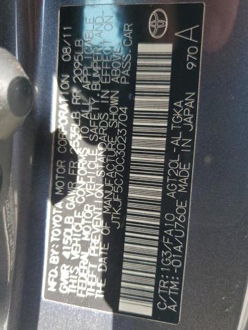 JTKJF5C70C3023704 - 2012 TOYOTA SCION TC 灰色 照片 12