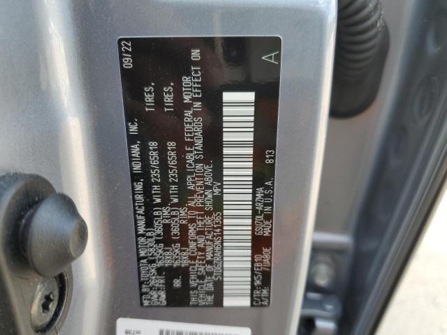 5TDGZRAH6NS141365 - 2022 TOYOTA HIGHLANDER XLE Boz foto 13