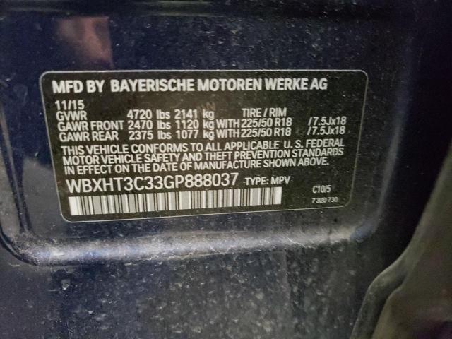 WBXHT3C33GP888037 - 2016 BMW X1 XDRIVE28I BLUE photo 13