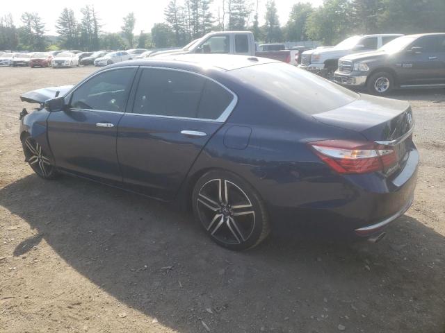 1HGCR3F09GA020989 - 2016 HONDA ACCORD EXL BLUE photo 2