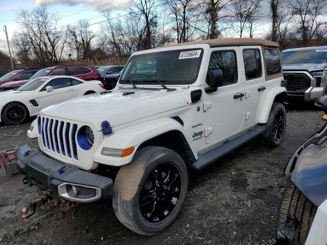 1C4JJXP62MW677073 - 2021 JEEP WRANGLER U SAHARA 4XE WHITE photo 1