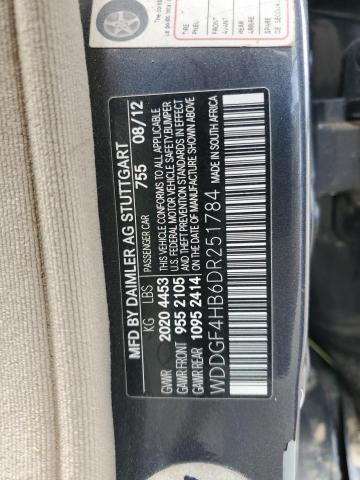 WDDGF4HB6DR251784 - 2013 MERCEDES-BENZ C 250 CHARCOAL photo 12