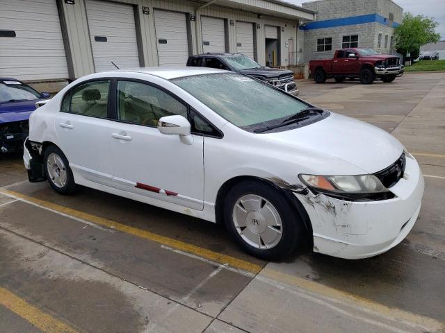 JHMFA36247S022369 - 2007 HONDA CIVIC HYBRID WHITE photo 4